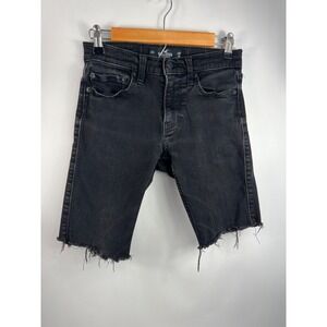 Hollister Kids Denim Shorts Kids Size W28 L30 Skinny Black Bermuda Distressed
